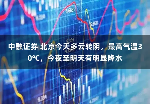 中融证券 北京今天多云转阴，最高气温30℃，今夜至明天有明显降水